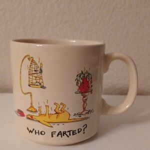 Who Farted Coffee Mug Cup Funny Cream Mug Cartoon Design